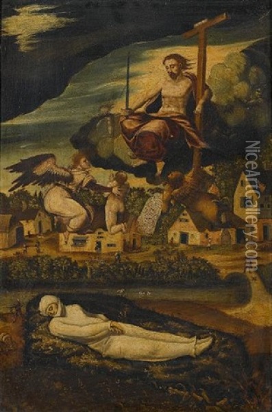 An Allegory Of Death Oil Painting - Jan van (Brunswich Monogrammist) Amstel
