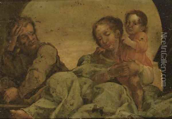 The Rest on the Flight into Egypt Oil Painting - Correggio, (Antonio Allegri)