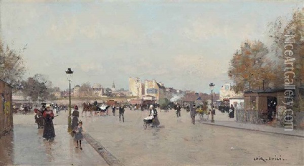 Boulevard Berthier, Paris Oil Painting - Luigi Loir