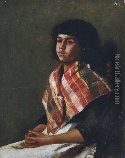 Ritratto Di Giovane Oil Painting - Camillo Miola