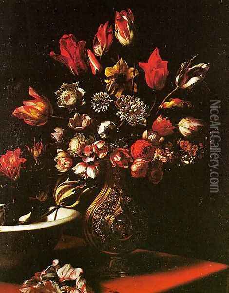 Flowers 1665-75 Oil Painting - Carlo Dolci
