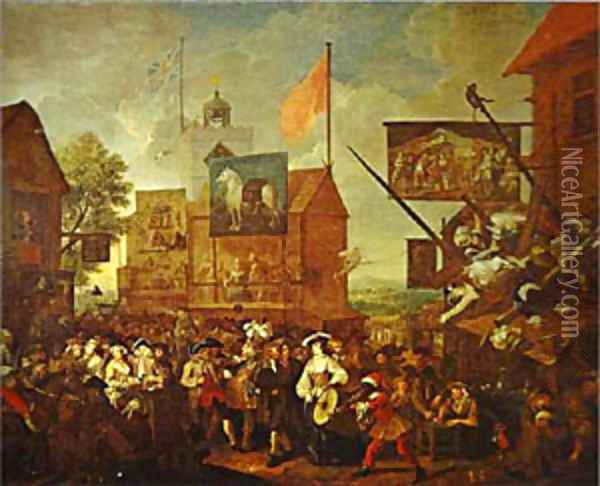 Southwark Fair 1733 Oil Painting - William Hogarth