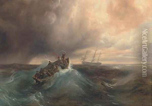 The stranded sailors Oil Painting - Ivan Konstantinovich Aivazovsky