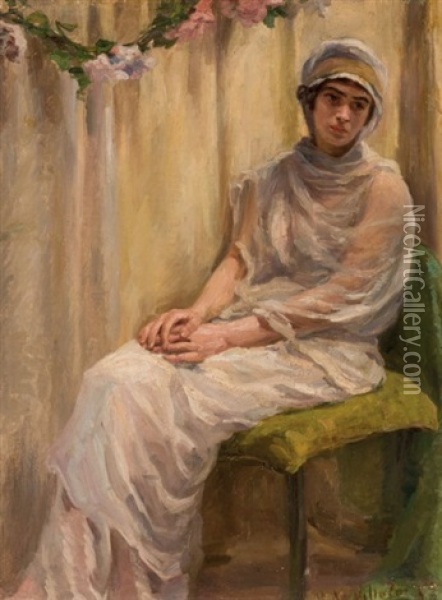 Patricia Romana Oil Painting - Ricardo de Villodas de la Torre