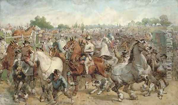 The horse fair Oil Painting - Willam Powell Frith
