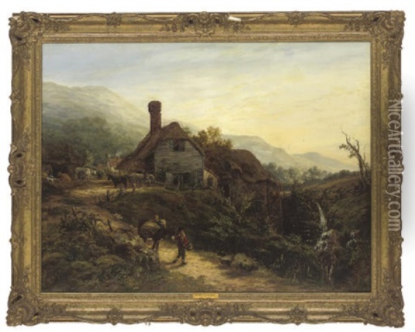 South View Of The Watermill, Ventnor, Isle Of Wight Oil Painting - Harriet Arnold