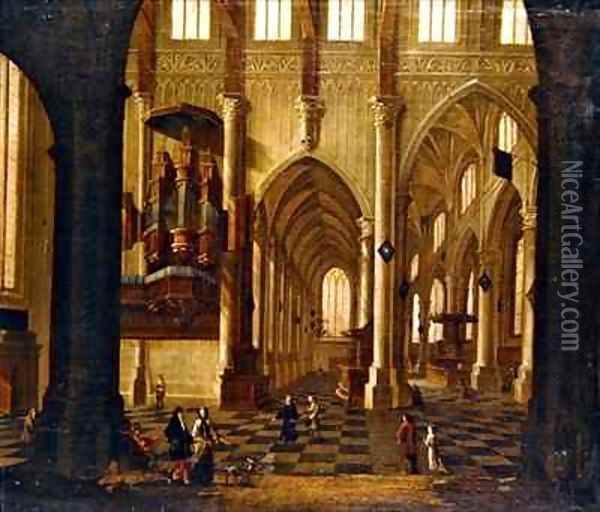 Church Interior Oil Painting - Wilhelm Schubert van Ehrenberg