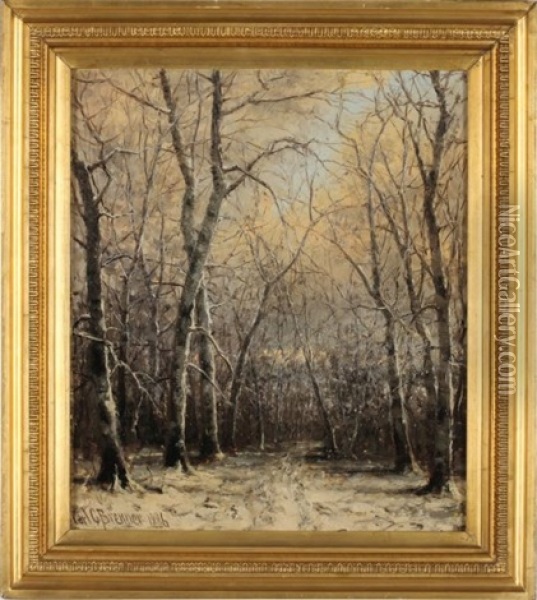 Birches Oil Painting - Carl Christian Brenner