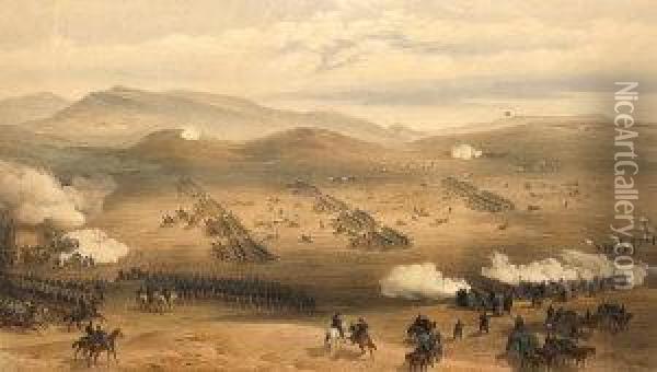 Charge Of The Light Cavalry Brigade Oil Painting - Edmund Walker