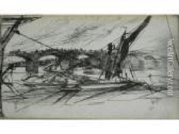 Vauxhall Bridge Oil Painting - James Abbott McNeill Whistler