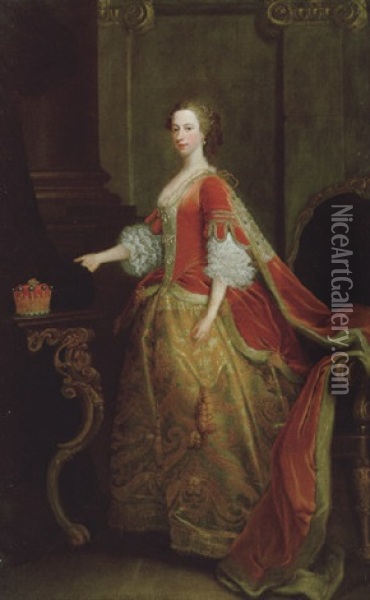 Bildnis Von Anne, Countess Of Strafford Oil Painting - Thomas Bardwell
