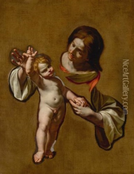 The Madonna And Child Oil Painting - Cristoforo Savolini
