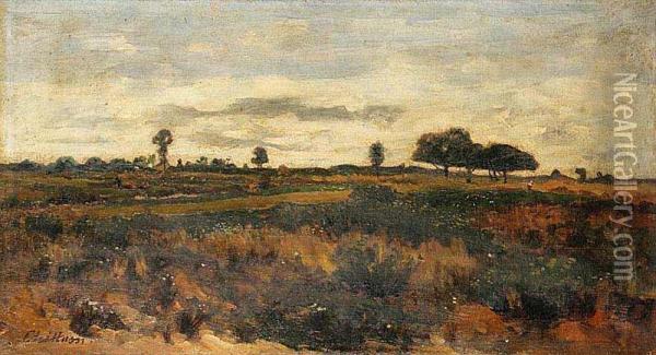 A Landscape Near Velizy Oil Painting - Antonin Chittussi