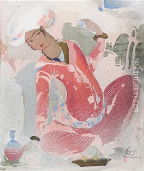 Genie, C. 1932 Oil Painting - Sarkis Katchadourian