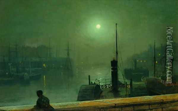 On the Clyde Glasgow 1879 Oil Painting - John Atkinson Grimshaw