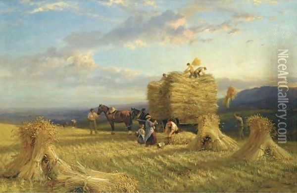 The Last Load Oil Painting - George Cole, Snr.