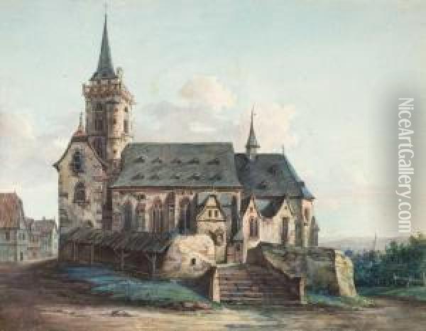 Die Kirche Von Oberwesel Oil Painting - Franz Schutz