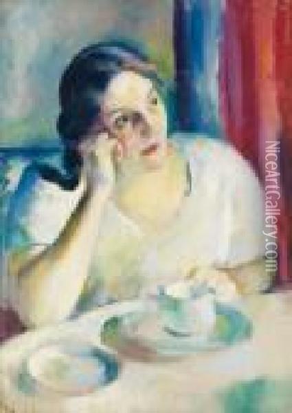 Portrait De Madame Ottmann Oil Painting - Henri Ottmann