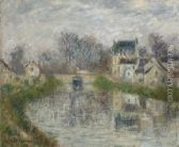 Le Canal A Moret Oil Painting - Gustave Loiseau