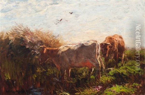 High Summer Oil Painting - Willem Maris