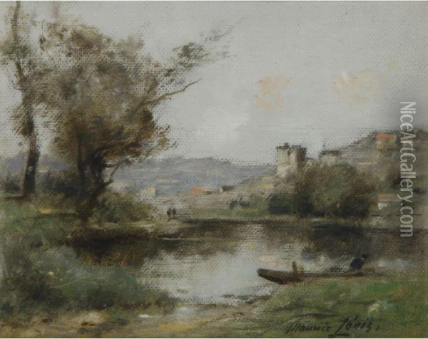 Landscape Of Riverside Oil Painting - Maurice Levis