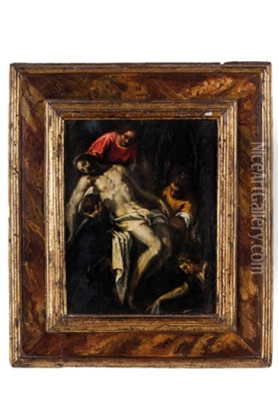 Deposizione Oil Painting - Jacopo Palma il Giovane