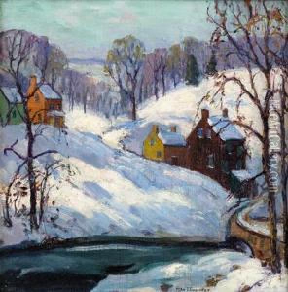 December At New Hope Oil Painting - Fern Isabel Coppedge