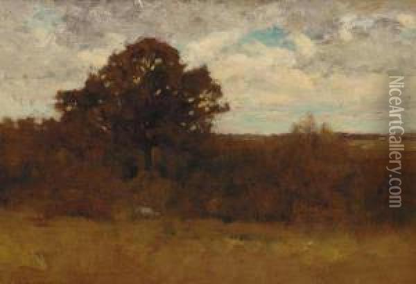 ''landscape, South Dartmouth, Massachusetts'' Oil Painting - Dwight William Tryon