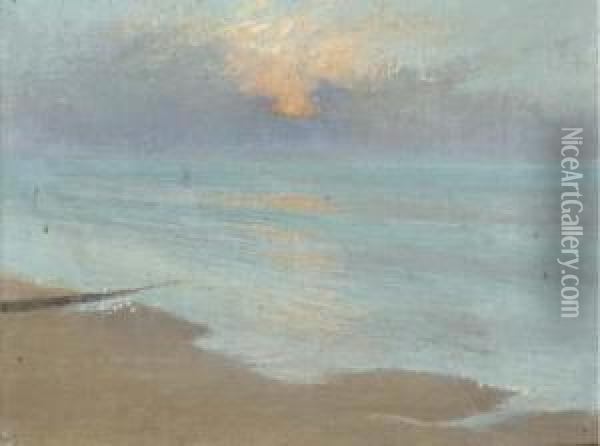 Coastal Landscape Oil Painting - Marguerite Verboeckhoven