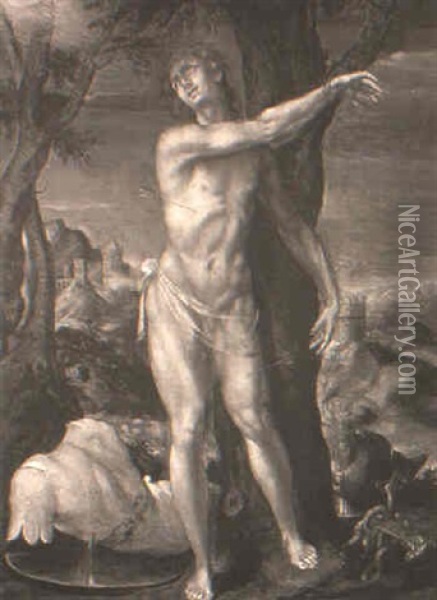 San Sebastiano Oil Painting - Cornelis Cornelisz Van Haarlem