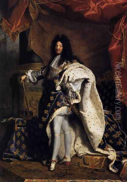 Portrait of Louis XIV 1701 Oil Painting - Hyacinthe Rigaud