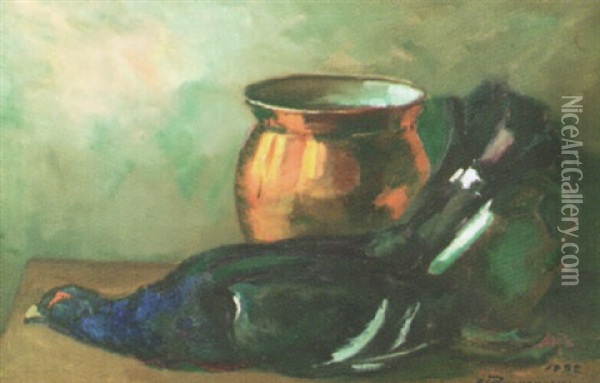 Asetelma Oil Painting - Jalmari Ruokokoski