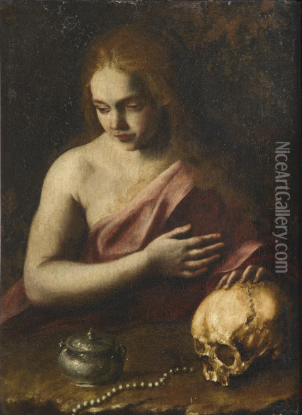 Sainte Marie-madeleine Oil Painting - Domenico Guidobono