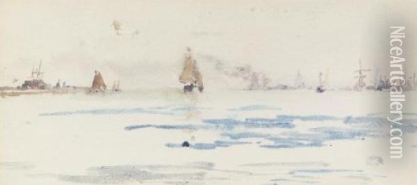 Zuyder Zee Oil Painting - James Abbott McNeill Whistler