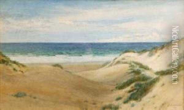 Barestrand Of Hillocks Heaped From Over Shifting Sand Oil Painting - John Nash