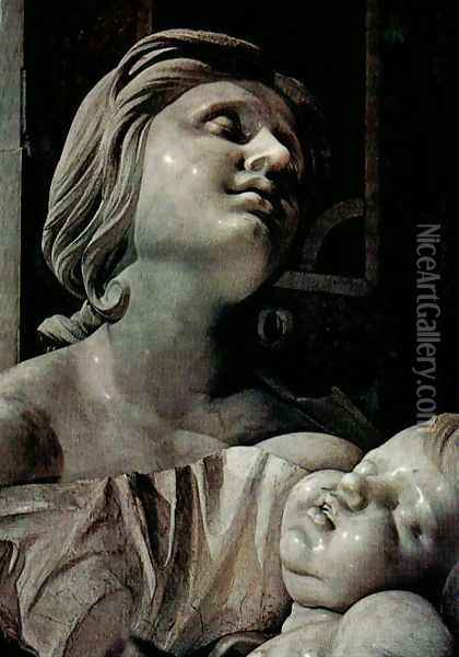 Madonna with Child Oil Painting - Gian Lorenzo Bernini