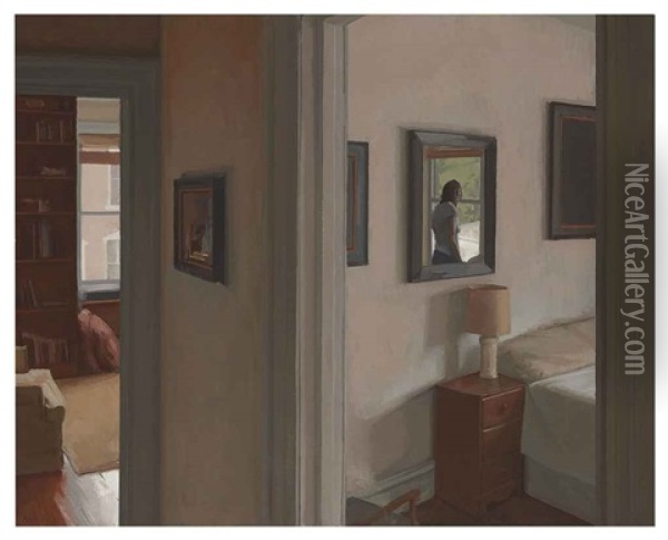 Living Room, Guest Room Oil Painting - Peter Van Dyck