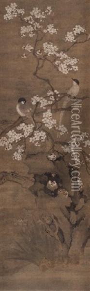 Magpies And Plum Blossoms Oil Painting -  Yu Yuan