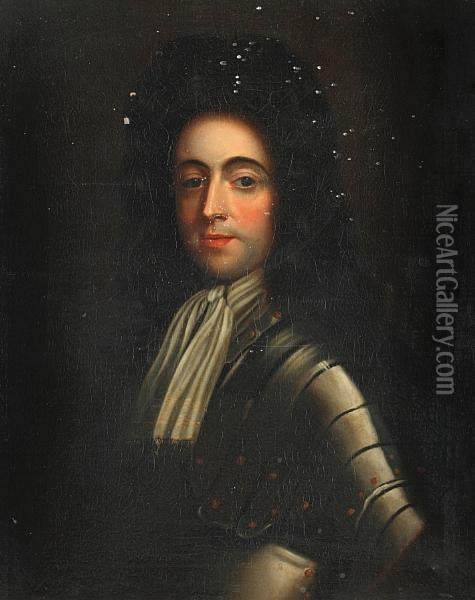Portrait Of A Man In Armour Oil Painting - Sir Godfrey Kneller