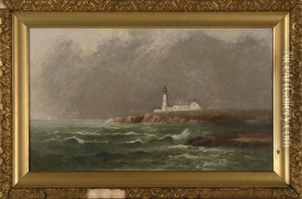 Portland Head Light Oil Painting - George Mcconnell
