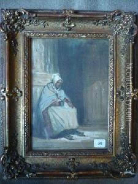Mendiante. Oil Painting - Gustave Francois Morin