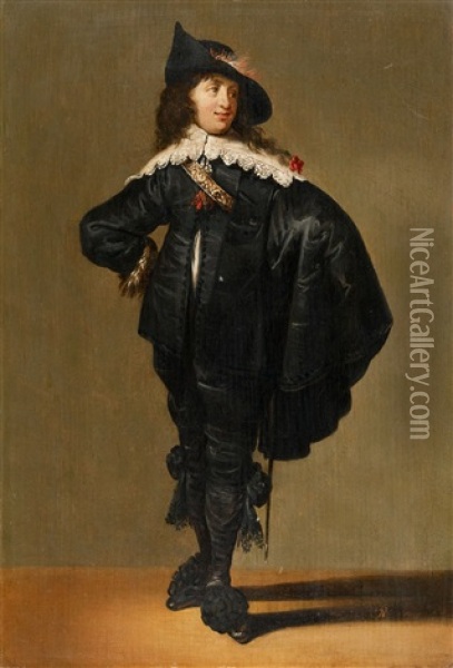 Portrait Of A Young Man Oil Painting - Jacob Frans van der Merck
