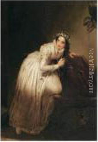 Jeune Mariee Se Cachant Dans Un Coffre Oil Painting - Henry William Pickersgill