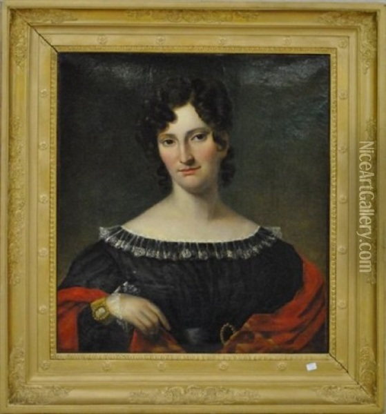 Portrait De Dame De Qualite Oil Painting - Marie Adelaide (Adele) Kindt