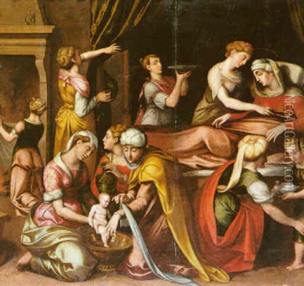 La Naissance De Saint Jean Baptiste Oil Painting - Ernst-Gotthilf Bosse