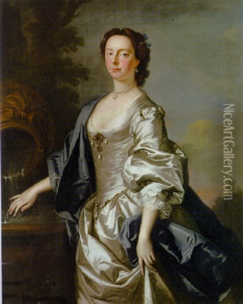 Portrait Of A Lady (elizabeth Morice, Mrs. Humphry Hale?) Oil Painting - Allan Ramsay