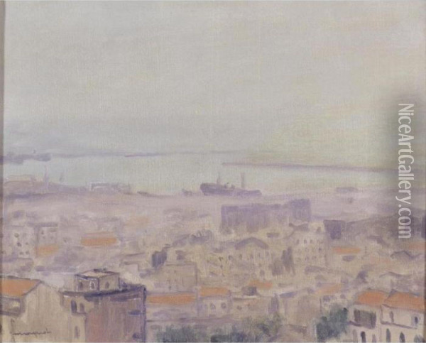 Le Port D'alger, Jour De Brume Oil Painting - Albert Marquet