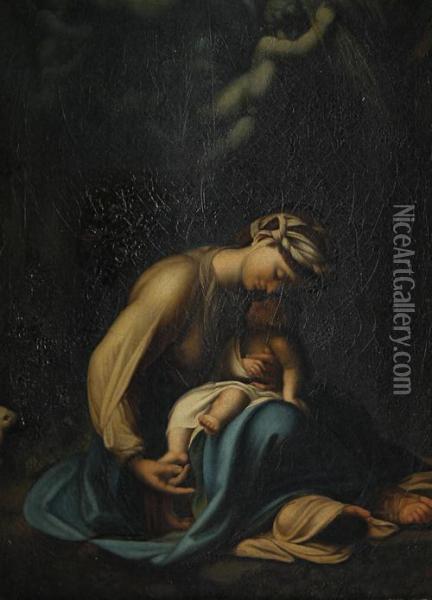 The Madonna Zingarella Oil Painting - Correggio, (Antonio Allegri)