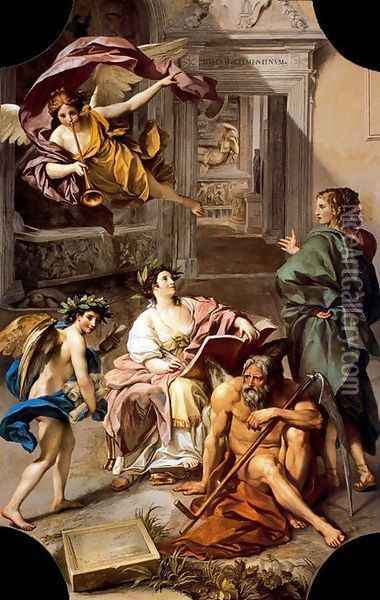 Allegory of History Oil Painting - Anton Raphael Mengs