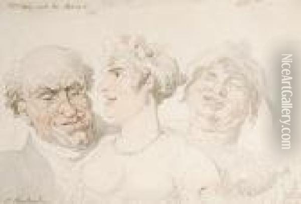 Dr. Eady And His Patients Oil Painting - Thomas Rowlandson